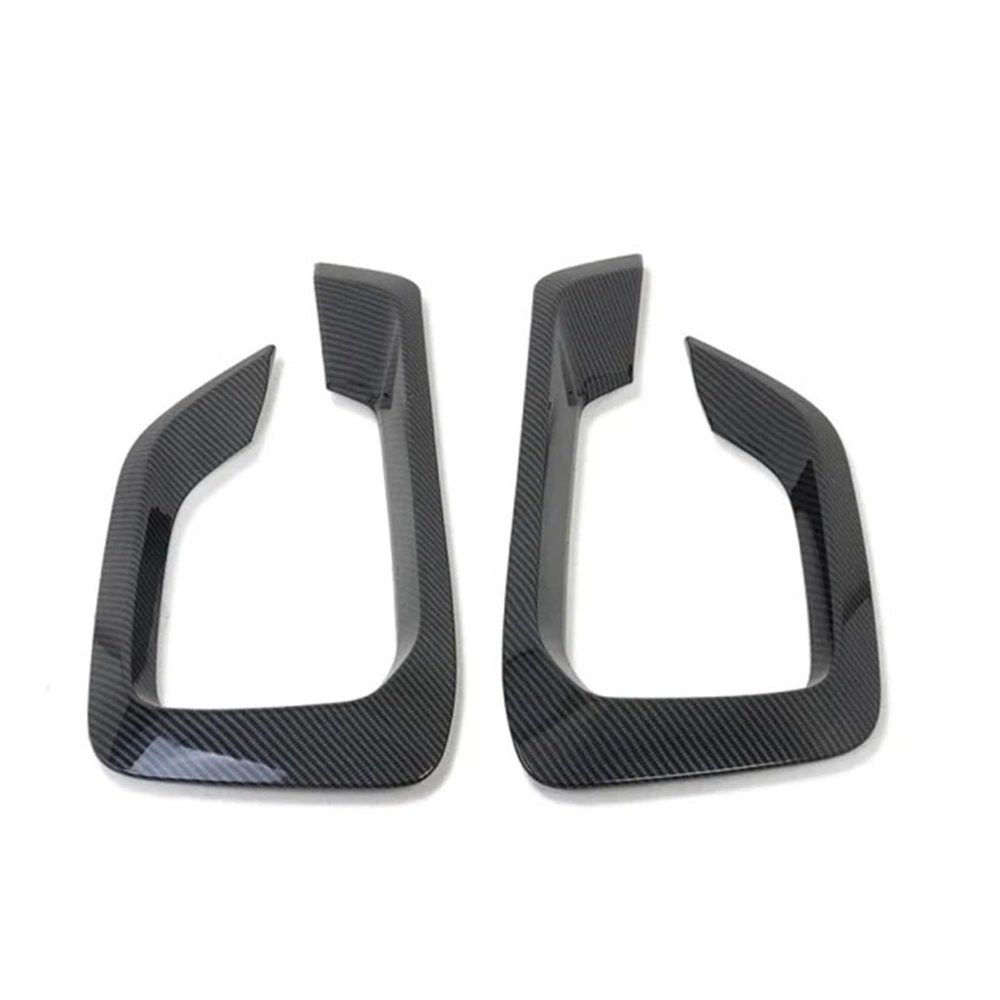 Compatible For Hyundai Grand Starex H-1 I800 2018 2019 2020 Chrome Front Foglights Cover Trim Fog Light Lamp Frame Car Accessories(Carbon Fiber Plastic)