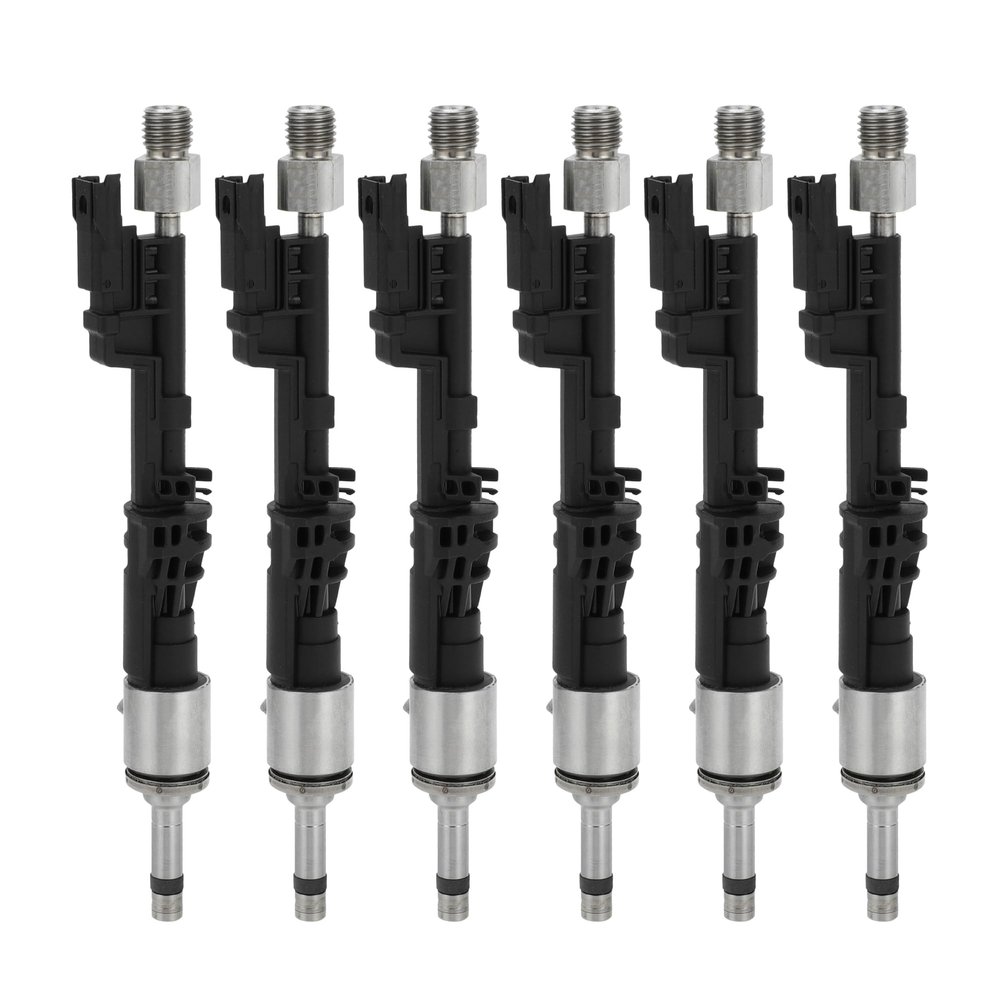 A ABSOPRO Fuel Injector No.13537568607 Fuel Injection Nozzle for BMW 135i Base 2011 3.0L for BMW X5 XDrive35i 2011 3.0L Black Set of 6
