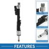 A ABSOPRO Fuel Injector No.13537568607 Fuel Injection Nozzle for BMW 135i Base 2011 3.0L for BMW X5 XDrive35i 2011 3.0L Black Set of 6 view 2