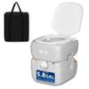 SereneLife 5.8 Gal Portable Camping Toilet For Adults, 120+ Flushes Porta Potty Camp Toilet with Detachable Waste Tank, Level Indicator, Carry Bag, Suitable for Camping, Hiking, and Boating view 1