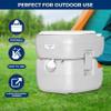 SereneLife 5.8 Gal Portable Camping Toilet For Adults, 120+ Flushes Porta Potty Camp Toilet with Detachable Waste Tank, Level Indicator, Carry Bag, Suitable for Camping, Hiking, and Boating view 4