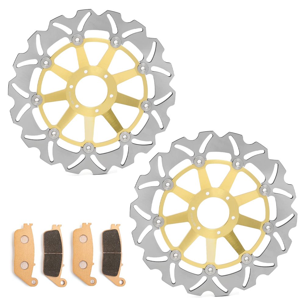 SFriding Front Brake Disc Rotors and Pads Kit for Honda CB600F Hornet S 00-04 CB 600 F Hornet 00-06