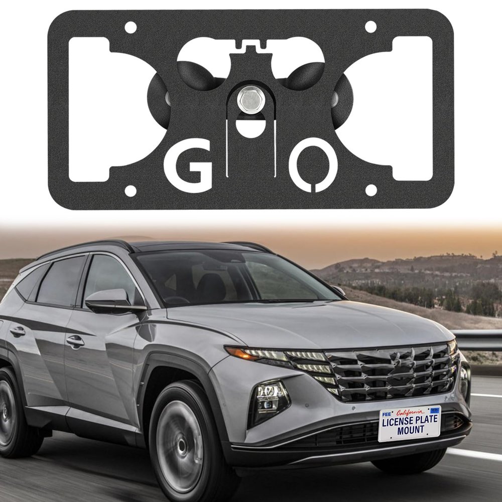 No Drill Front License Plate Mount Fits Hyundai Sonata/Tiburon/Veracruz