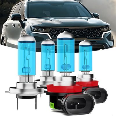 TTDBDAN Headlights Compatible with 2014-2015 Kia Sorento Halogen Headlight Bulbs,H7 High Beam & H11/H8/H9 Low Beam Headlight Bulbs For Kia Sorento,Plug And Play,Pack of 4