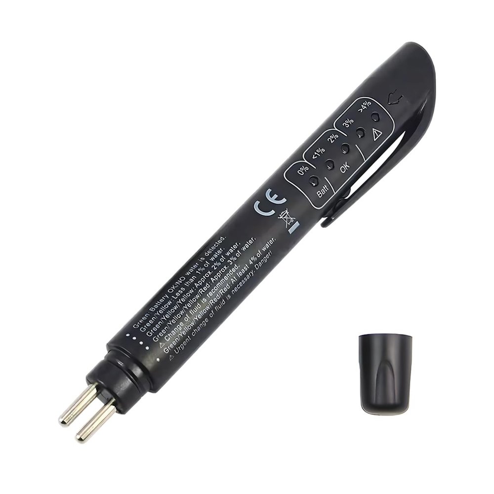 Mandark Car Brake Fluid Liquid Tester Pen, 5 LED Indicators Auto Brake Diagnostic Testing Tool for DOT 3 DOT 4 DOT 5.1 Brake Fluid, Automotive Oil Moisture Analyzer, Universal for Most Vehicles