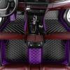 GDDUOYUE Custom Car Floor Mat fit for Cadillac ATS CT6 DTS SRX CTS Escalade STS XT4 XT5 XT6 XTS Coupe Sedan SUV 2002-2023,Anti-Slip and Wear-Resistant,Purple+Black view 1