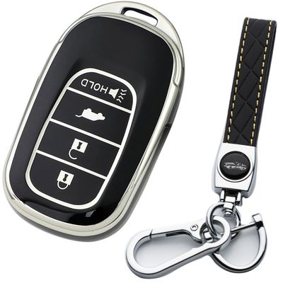 Tautrophen Key Fob Cover with Keychain Fit for Honda 2023 2024 Civic Accord Pilot HRV Lx CRV Lx Odyssey Smart Key