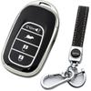 Tautrophen Key Fob Cover with Keychain Fit for Honda 2023 2024 Civic Accord Pilot HRV Lx CRV Lx Odyssey Smart Key view 1