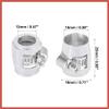 ACROPIX 4pcs AN6 Hex Car Hose Finisher Flexible Rubber Pipe Clamp with Screw Band Adapter Fitting for Oil Fuel Water Tube Silver Tone Car Parts view 3