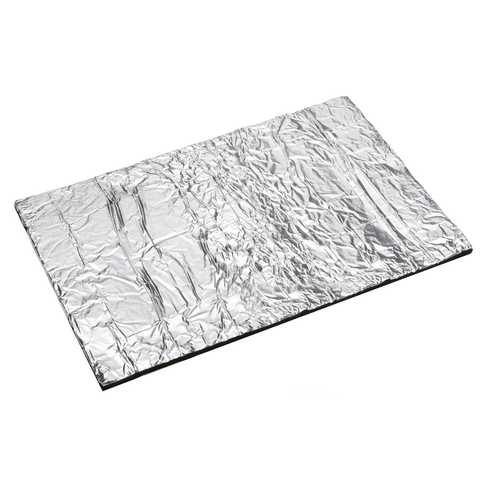 X AUTOHAUX 433mil 11mm 1.62sqft Car Sound Deadening Mat Aluminum Heat Shield Material Universal for Hood Fender and Boat Engine Cover 19.69"x11.81"
