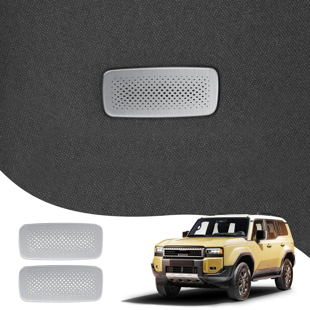 Car Horn Cover Modification Suitable for 2024 2025 Toyot@ Land Cruiser 250 1958 Prado Lc250 J250 Air Outlet Decoration Frame Interior Modification Accessories (Roof Horn Cover)