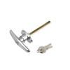 ACROPIX 1 Set Universal Garage Door Keyed T-Handle Lock Kit Shed Door Lock T Handle with 2 Keys for Most Brands of Truck Caps Camper Recreational Vehicle Barns Chrome Silver Tone Car Parts view 1