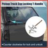 ACROPIX 1 Set Universal Garage Door Keyed T-Handle Lock Kit Shed Door Lock T Handle with 2 Keys for Most Brands of Truck Caps Camper Recreational Vehicle Barns Chrome Silver Tone Car Parts view 3