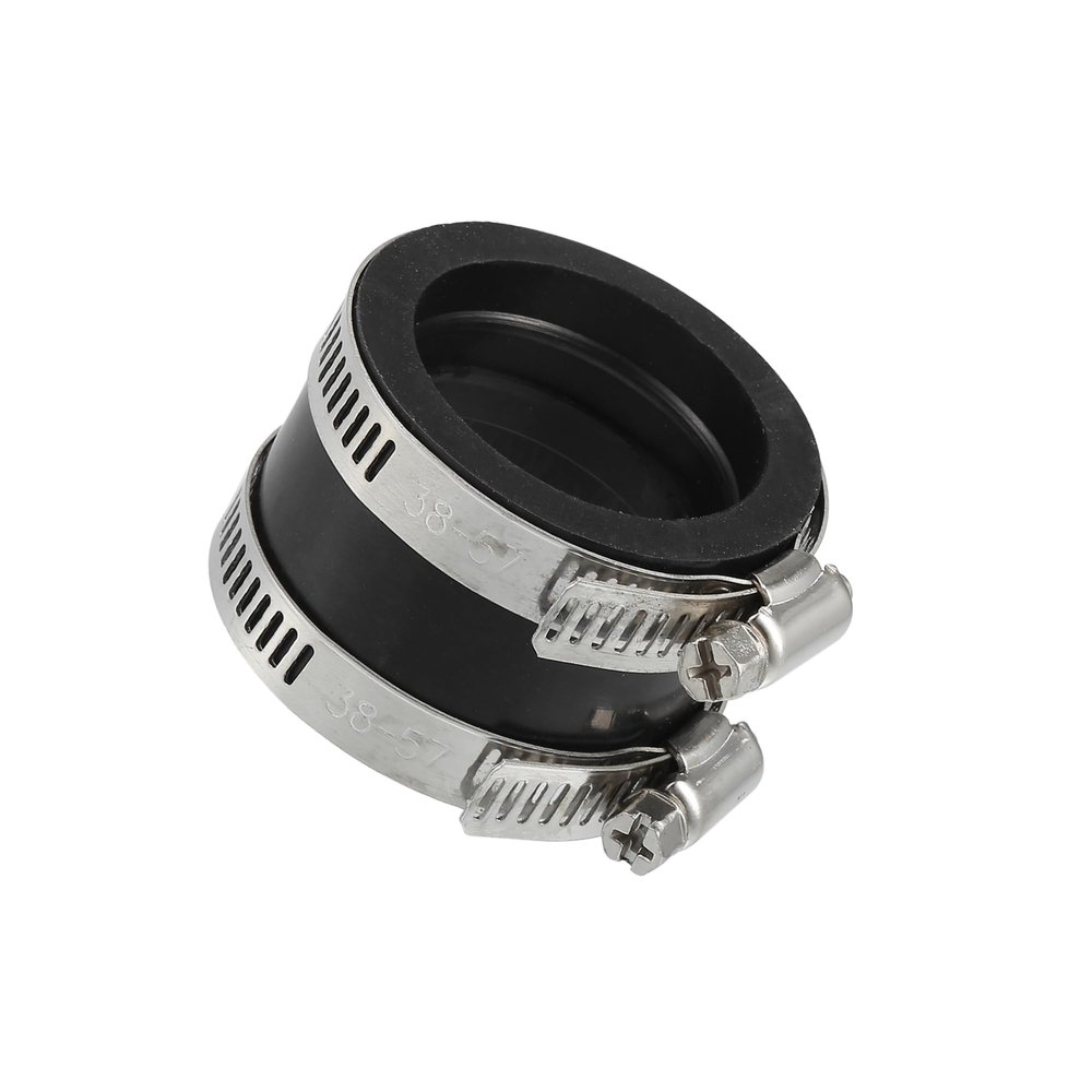 VekAuto 40mm ID Rubber Black Motorcycle Carburetor Adapter Inlet Intake Pipe Manifold Adapter Boot Sleeve Interface with Clamps - Pack of 2 Auto Accessories