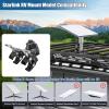 ZAMLIE Starlink RV Mount for Ladder, Roof Rack OR Outdoor Portable Clamp, Aluminum Mounting Holder Compatible with RV Railing Use Truck Van Yachat Boat Adjustable Clamps for Gen 1 2 3, No Drilling view 3
