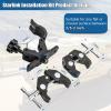 ZAMLIE Starlink RV Mount for Ladder, Roof Rack OR Outdoor Portable Clamp, Aluminum Mounting Holder Compatible with RV Railing Use Truck Van Yachat Boat Adjustable Clamps for Gen 1 2 3, No Drilling view 4