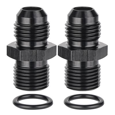 EVIL ENERGY 6AN Male Flare to M14 x 1.5mm Male Metric Fitting Adapter Aluminium Alloy 2PCS