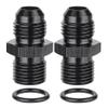 EVIL ENERGY 6AN Male Flare to M14 x 1.5mm Male Metric Fitting Adapter Aluminium Alloy 2PCS view 1
