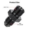 EVIL ENERGY 4AN Male Flare to M14 x 1.25mm Male Metric Fitting Adapter Aluminium Alloy 2PCS view 2