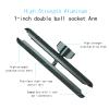 YIMINGYINUO Double Socket Arm Compatible with RAM Mounts B Size 1" Ball Components for Bike/Motorcycle/ATV Phone Mount, Long Arm view 4