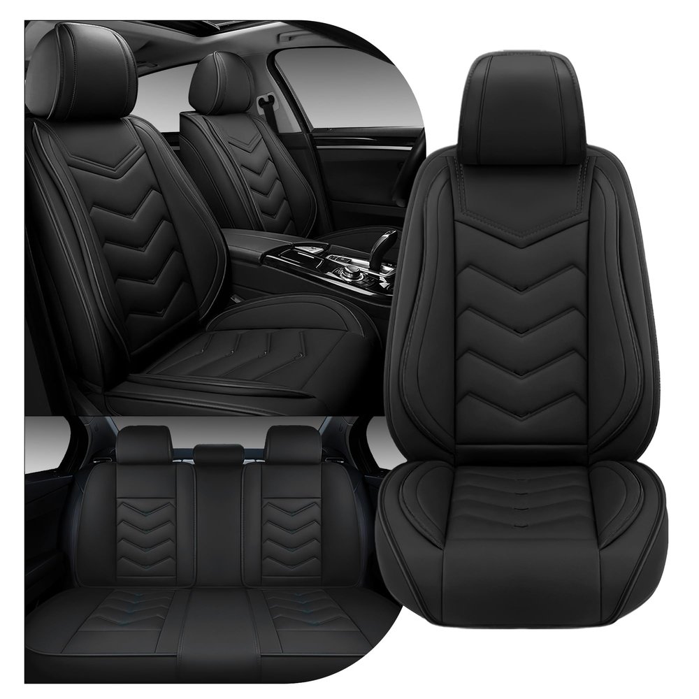 CTDS Car Seat Covers for Buick Encore 2013-2022, Stylish Sport Seat Cover, Premium Nappa Leather Car Seat Cover. Automobile Seat Covers Sets.(Standard 5 Seats/Pure Black)