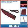 ACROPIX Rear Bumper Reflector Fog Brake Driving Tail Turn Signal Light Red Amber LED for Honda CRV 2008 2009 Plastic Red Lens 1 Pair Car Parts view 3
