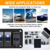 RVZONE 4 Gang IP68 Waterproof Boat Rocker Switch Panel DC 12-24V LED Digital Voltmeter + Dual USB (QC 3.0 & Type-C) Fast Charging Pre-Wired Toggle Switch Panel for RV Car Marine Boat Truck (Blue) view 4