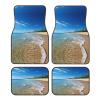 Clear Sky Wave Beach Print Car Foot Mat Set of 4 Pieces Soft Thickened Non Slip Waterproof Automotive Floor Mats view 1