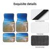 Clear Sky Wave Beach Print Car Foot Mat Set of 4 Pieces Soft Thickened Non Slip Waterproof Automotive Floor Mats view 4