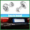 Motoforti 4 Pcs Aluminum Alloy License Plate Bolt Screw Nuts for Car Motorcycle Silver Tone Long-lasting view 3