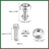 Motoforti 4 Pcs Aluminum Alloy License Plate Bolt Screw Nuts for Car Motorcycle Silver Tone Long-lasting view 4