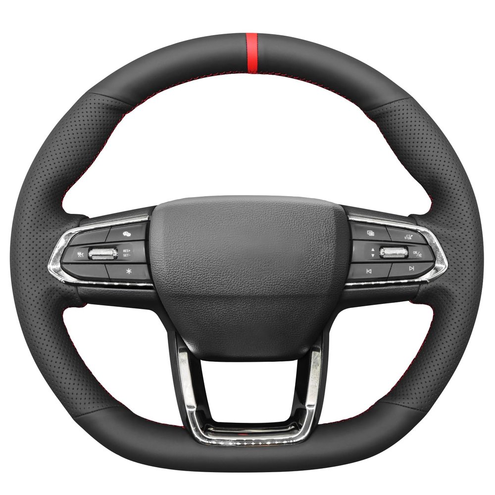 MEWANT Stitch On Custom Fit Steering Wheel Cover for Ford