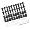 HEROFFIX 20pcs M5 5mm Motorcycle Windscreen Screws Fairing Windscreen Screws Bolt Windshield Mounting Nuts Installation Black Replace Parts view 1