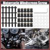 HEROFFIX 20pcs M5 5mm Motorcycle Windscreen Screws Fairing Windscreen Screws Bolt Windshield Mounting Nuts Installation Black Replace Parts view 2