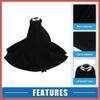 ACROPIX Car Shift Boot Cover Universal Gear Shift Knob Boot Dust Cover Suede Black Car Parts view 4