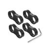 HOPESPANNER 4pcs Black AN12 24mm Hose Separator Clamp Fitting Adapter with Wrench for Car Replace Parts Vehicle Components view 1