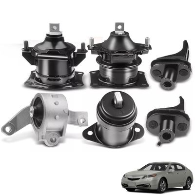 munirater 6PCS Engine Motor & Transmission Mount Replacement for 2007-2008 TL A4526HY A4599HY A4517 A4566 A4591 A65022 A65025