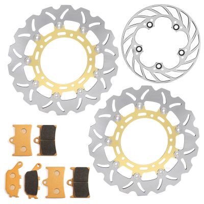 SFriding for Yamaha YZF R6 600 2005-2016 Front Rear Brake Disc Rotors Pads