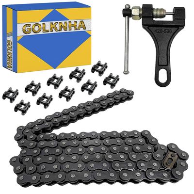 GOLKNHA 415H-110L Heavy Duty Chain for 49Cc, 60Cc, 66Cc, 80Cc 2-Stroke Motorized Bicycle Engines, Includes Chain Breaker Tool