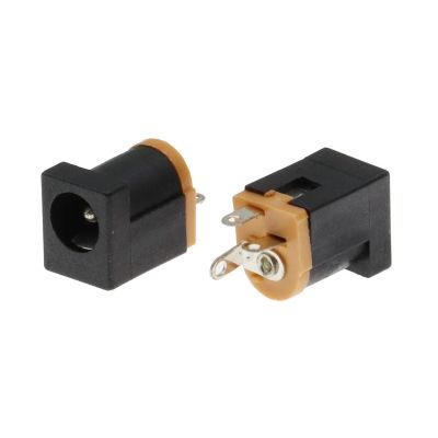 BHUPWZE 10PCS DC-012 DC Power Jack Socket Connector DC012 5.5 * 2.1mm 5.5X2.5MM Socket 180 Feet Vertical(5.5X2.5MM)