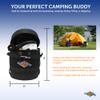 Flame King Gas Hauler Kit - Insulated Protective Carry Case, 3LB Propane Tank and Adapter Hose for Camping and Outdoor Adventures, Black/White view 4
