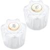 hansengroe RV Faucet Shower Knobs Replacment 2 Piece, Hot and Cold Acrylic Knobs for Faucet Compatible with DF-RKS Outside Bathroom Faucet Parts (Crystal) view 1