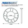 KITUREK 2PCS 3mm Universal Wheel Spacer, Wheel Spacer for 4 Lug and 5 Lug, PCD 100mm to 120mm, Fit for 4X100, 4X114.3, 5x105, 5x108, 5X112, 5x115, 5X114.3, 5x120 Bolt Pattern (3mm) view 2