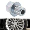 Cnswee6 Wheel Lugnut Removal Socket Lock Nut Key Bolt Adapter Tool 18-Teeth for BMW X1 X2 X3 X4 X5 X6 Series Metal Sliver view 3
