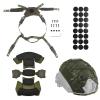 Helmet Cover Cloth,Adjustable Dial Suspension System Chin Strap Tactical Helmet Retention System Chin Strap and Airsoft Helmet Padding Kit Universal EVA Foam Pads Set (Green) view 1