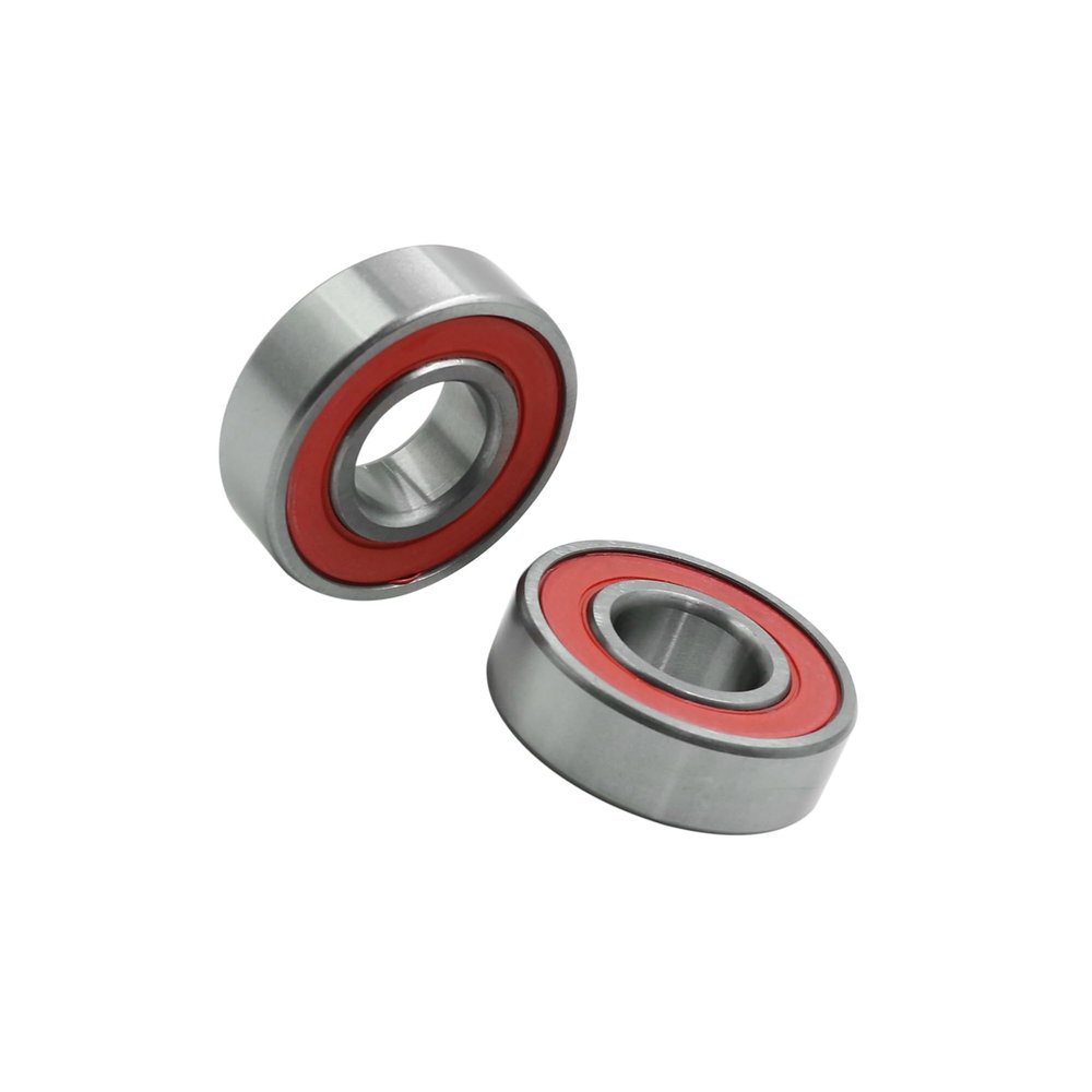 Motoforti 2pcs 6003RS Deep Groove Sealed Shielded Ball Bearing Universal 35 x 17 x 10mm Replacement Red Silver Tone Long-Lasting