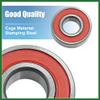 Motoforti 2pcs 6003RS Deep Groove Sealed Shielded Ball Bearing Universal 35 x 17 x 10mm Replacement Red Silver Tone Long-Lasting view 3