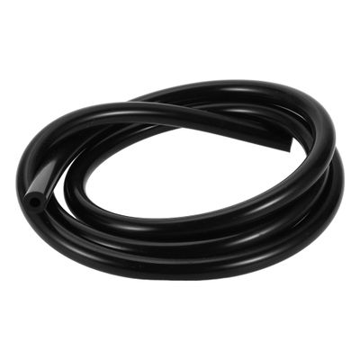 Hihaha Silicone Vacuum Tubing Hose Automotive Vacuum Line for Toyota High Temperature 5.5ft 1/4" 6mm ID 3.5mm Thickness 1 Pc Black