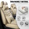 ZWCS Car Seat Cover for Chevy Trax 2015-2026, Seat Covers Full Set,Non-Slip Waterproof seat Cover,Wear-Resistant Nappa Leather car seat Covers. (Luxury 5 Seats/Beign) view 2