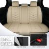 ZWCS Car Seat Cover for Chevy Trax 2015-2026, Seat Covers Full Set,Non-Slip Waterproof seat Cover,Wear-Resistant Nappa Leather car seat Covers. (Luxury 5 Seats/Beign) view 3